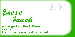 emese hauck business card